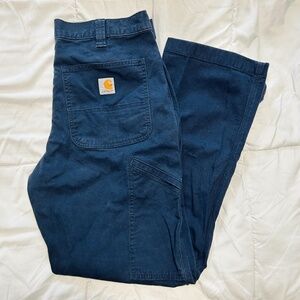 Carhartt Men's Relaxed Fit Navy Work Pants 33 X 30